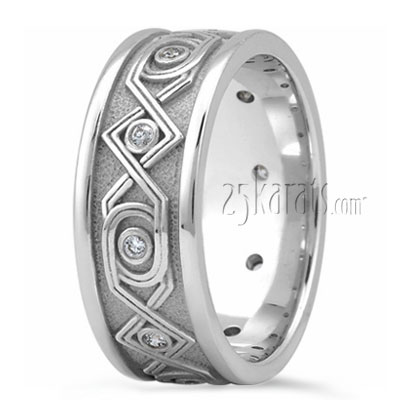 Celtic Knot Diamond Wedding Ring - view 2