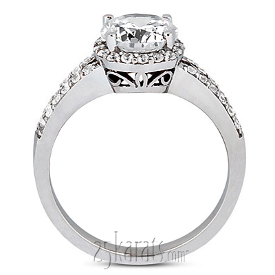 Prong Set Halo Diamond Engagement Ring (0.38 ct. tw.) - view 4 of 5