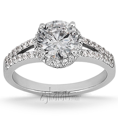 Prong Set Halo Diamond Engagement Ring (0.38 ct. tw.) - view 5 of 5