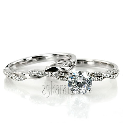 Infinity Style Twisted Shank Petite Diamond Engagement Ring (1/4 ct. t.w.) - view 7 of 7