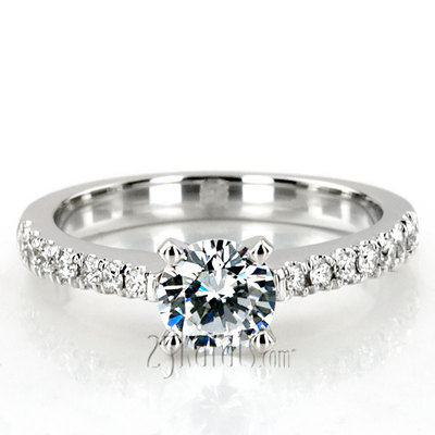 Novus Style Micro Pave Classic Diamond Engagement Ring (1/3 ct. t.w.) - view 5 of 7