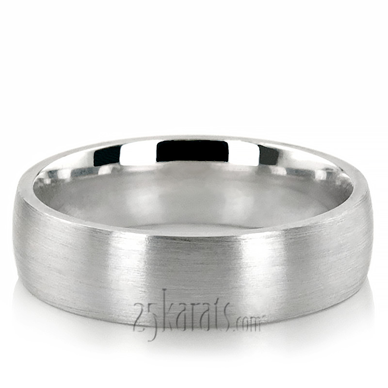 Satin Finish Plain Wedding Band - view 2