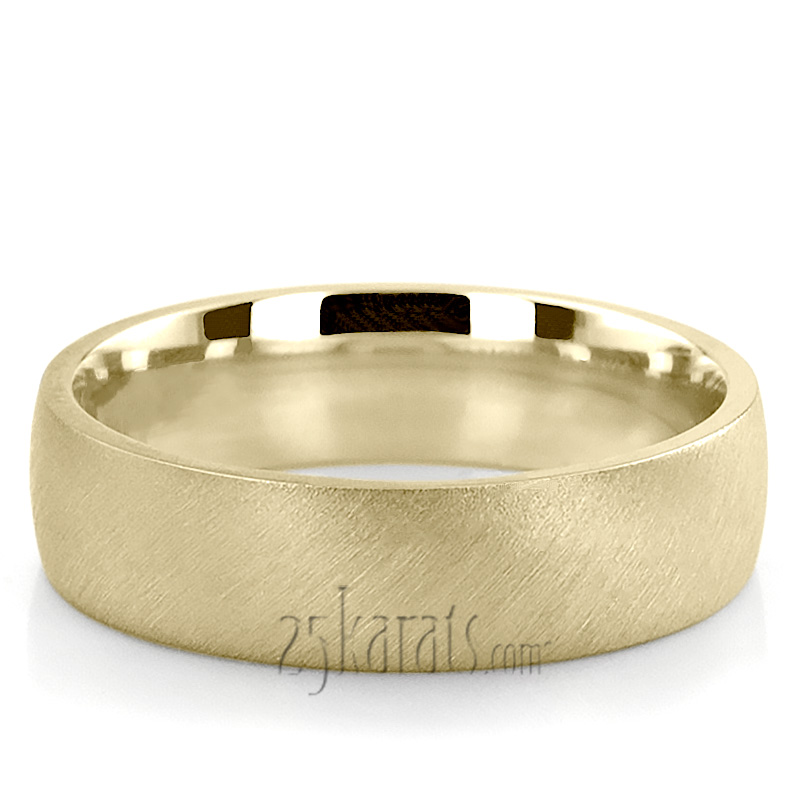 Angle Satin Plain Wedding Band - view 2