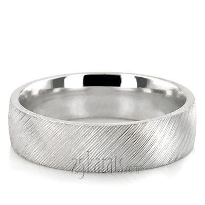 Angle Carbide Plain Wedding Ring - view 2 of 2