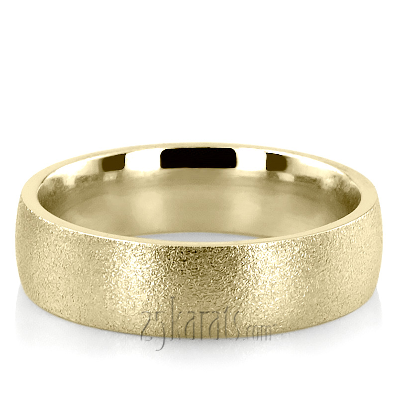 Wire Matte Plain Wedding Band - view 2