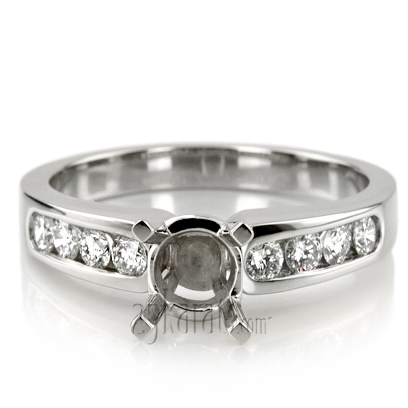 Classic Round Cut Channel Set Diamond Bridal Ring (0.56 ct. tw. ) - view 6