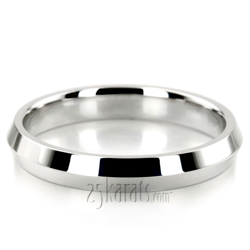 Knife Edge Wedding Band - view 12