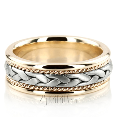 Braided Elegant Hand Woven Wedding Band  - view 4 of 4