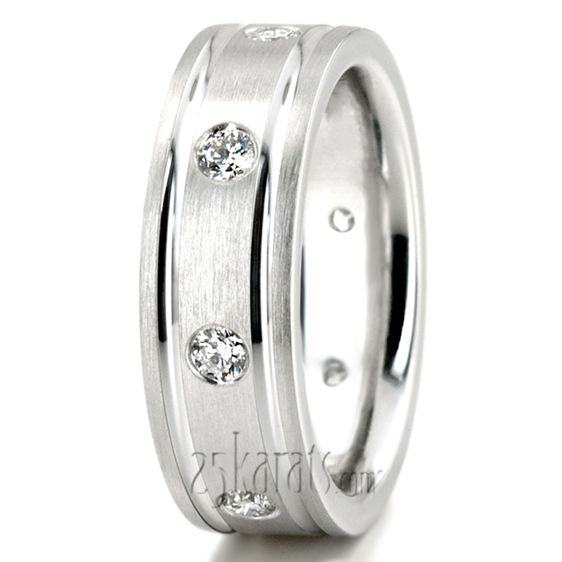 Traditional Diamond Wedding Ring  - view 5