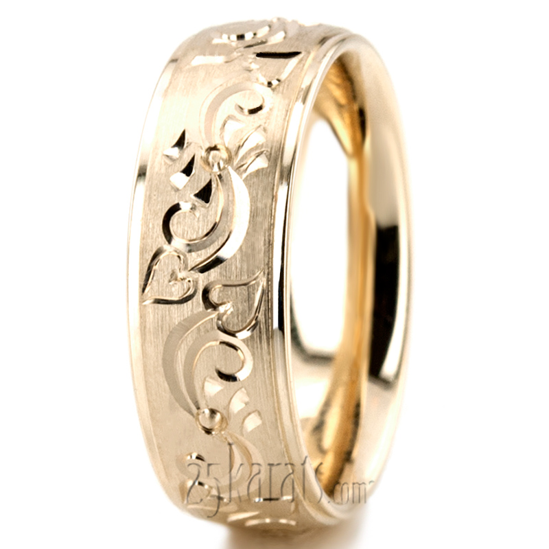 Majestic Floral Wedding Band - view 5