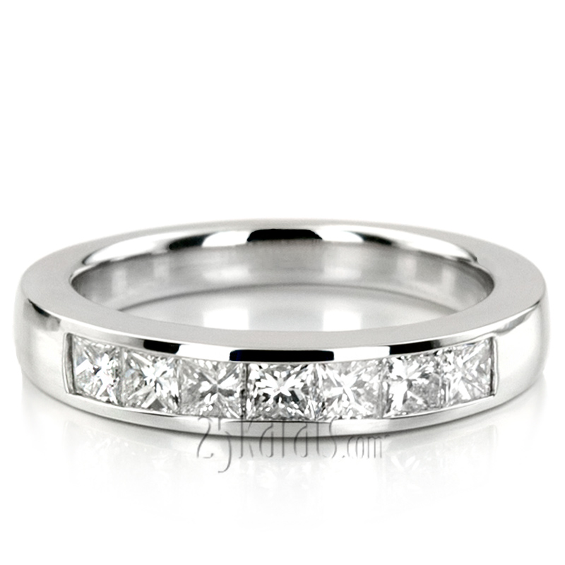 Newly Designed 7 Stone Princess Cut Diamond Anniversary Band  (1 ct.tw.) - view 7