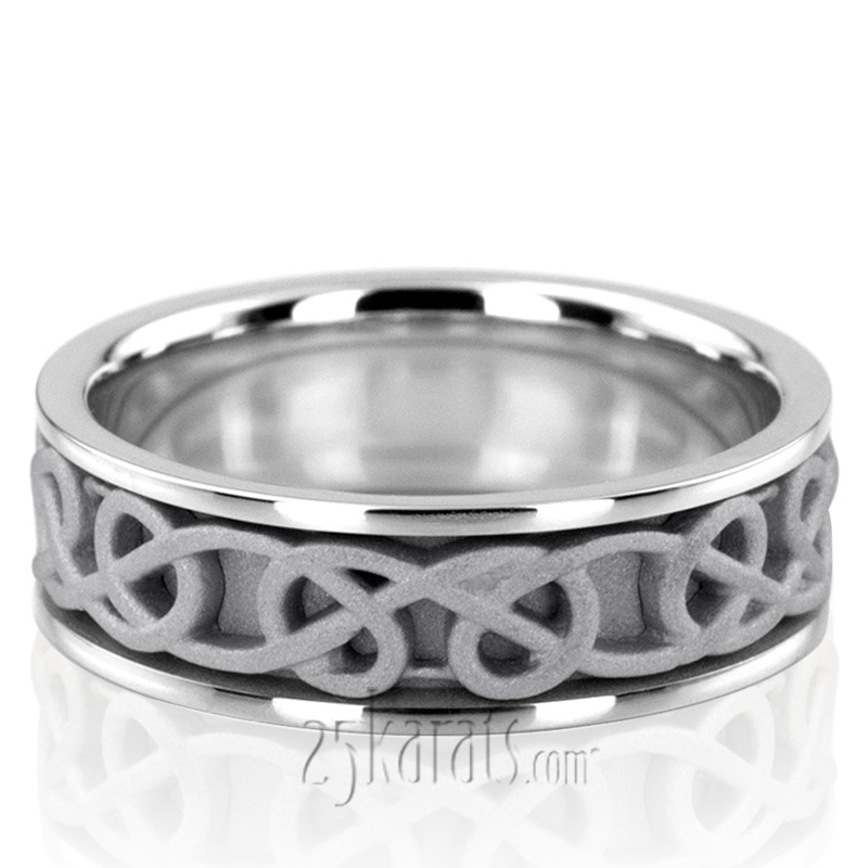 Celtic Knot Handcrafted Wedding Ring  - view 2