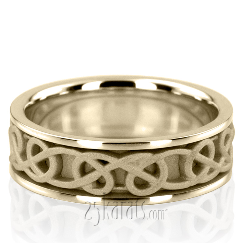 Celtic Knot Handcrafted Wedding Ring  - view 3