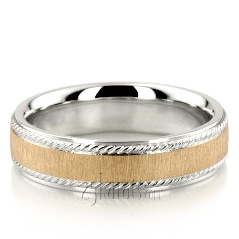 Braid Grooved Basic Designer Wedding Ring  - view 5