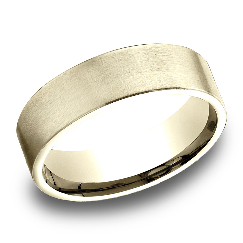 Light Comfort Satin-Finished Carved Design Band - view 5