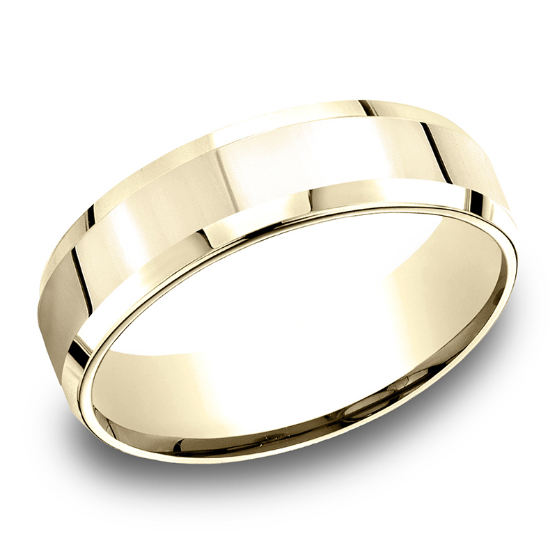 Light Comfort High Polished Carved Design Band - view 5