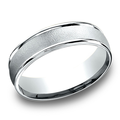 Light Comfort Wired-Finished High Polished Round Edge Carved Design Band - view 2 of 6