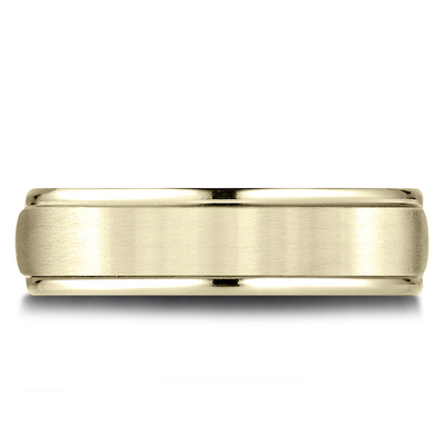 Light Comfort Satin Finish High Polished Round Edge Carved Design Band - view 6 of 6