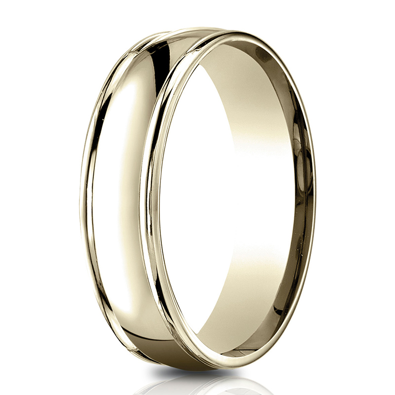 Light Comfort High Polish Finish Round Edge Design Band - view 4