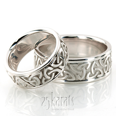 Celtic Knot Wedding Ring Set - view 1 of 3