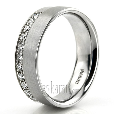 Bright Cut Micro Pave Set Diamond Wedding Band Set - view 3 of 7