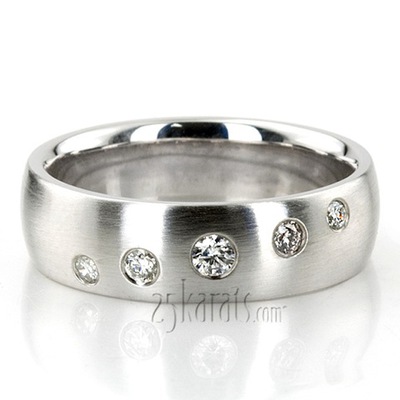 Low Dome Diamond Wedding Ring Set - view 2 of 3