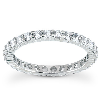 0.75 ct. Round Cut Prong Set Diamond Eternity Wedding Band