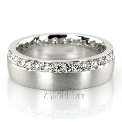 Grooved Diamond Wedding Band Set - view 2 of 4