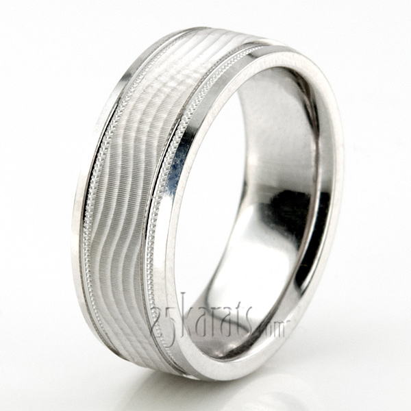 Carved Design Wedding Ring Set - view 2