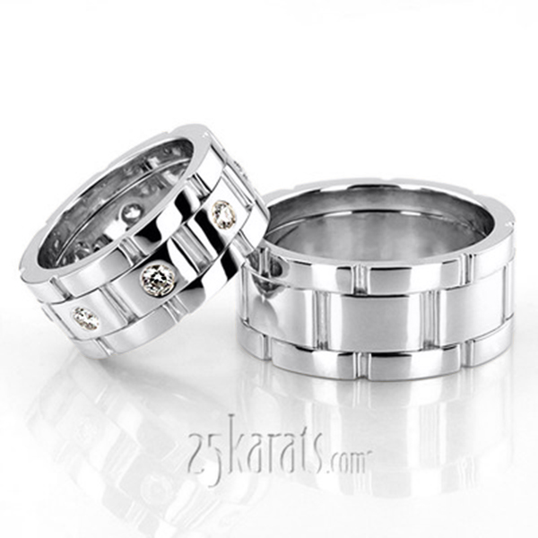 Rolex Style Bestseller Unisex Wedding Rings Set - view 3