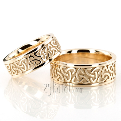 Celtic Knot Wedding Ring Set - view 3 of 3