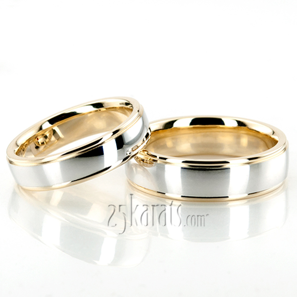 Brushed Basic Designer Wedding Band Set - view 3