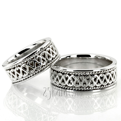 Traditional Celtic Handmade Wedding Ring Set - view 1 of 2