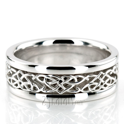 Celtic Heart Handcrafted Wedding Ring Set - view 3 of 3