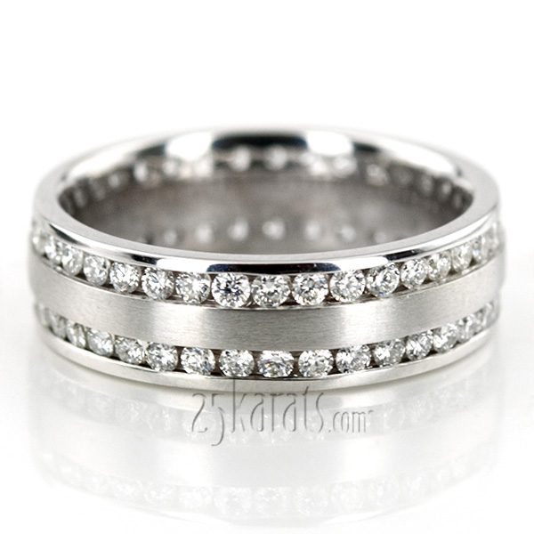 Diamond Classic Round Cut Wedding Band - view 2