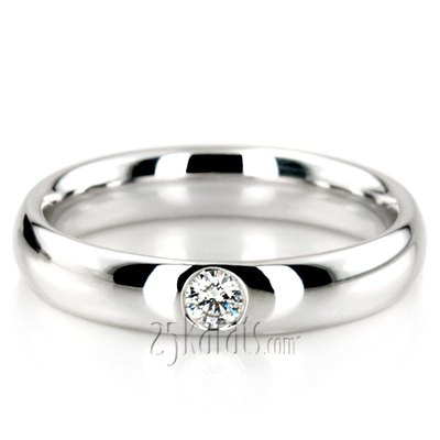 High Polished Classic Solitaire Diamond Wedding Rings for Couples - view 2 of 2