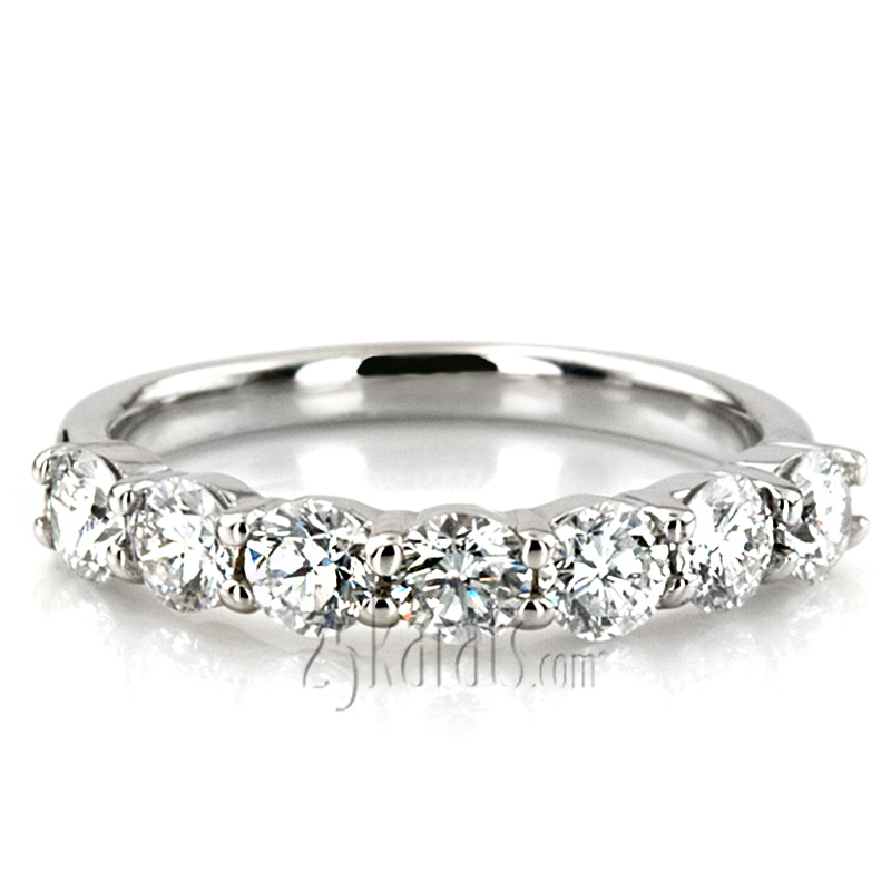 Classic 7 Stone Basket Setting Woman Diamond Ring  (1 ct. tw.) - view 7