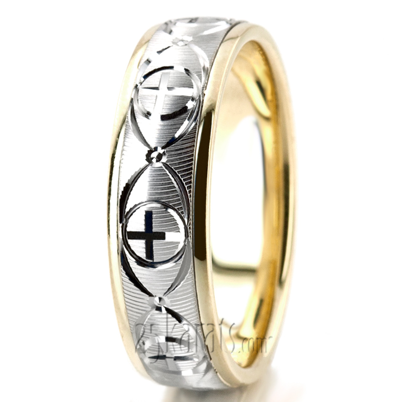 Refined Cross Wedding Ring - view 6