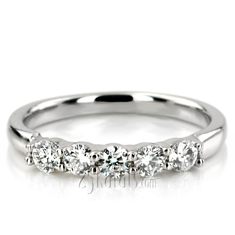 Classic 5 Stone Closed Basket Anniversary Band (1/2ct. t.w.) - view 7