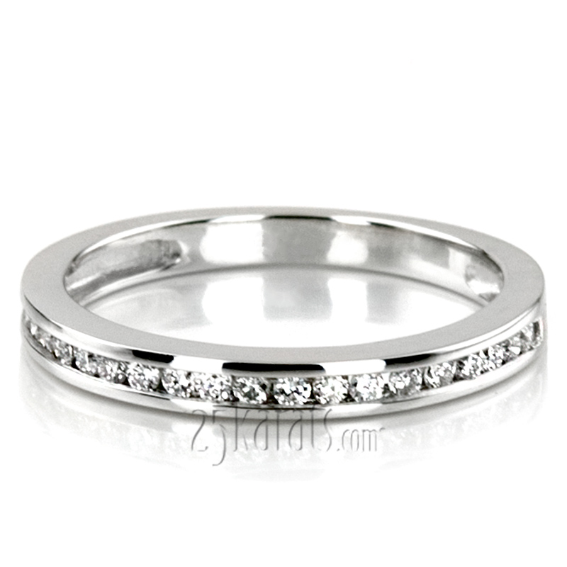 Classic Channel Set Petite Wedding Band(0.17 ct. tw.) - view 7