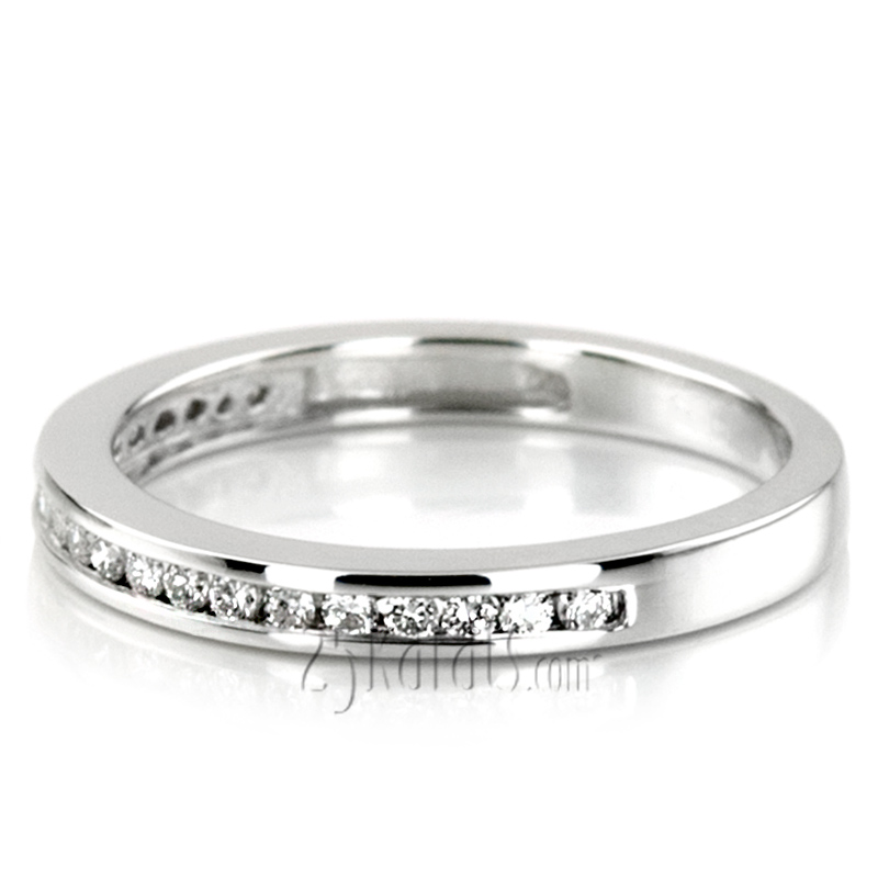 Classic Channel Set Petite Wedding Band(0.17 ct. tw.) - view 8