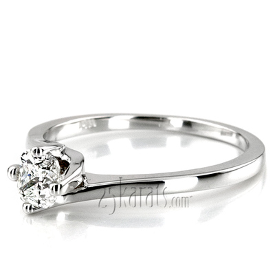 By Pass Prong Set Solitaire Diamond Engagement Ring - view 8 of 8