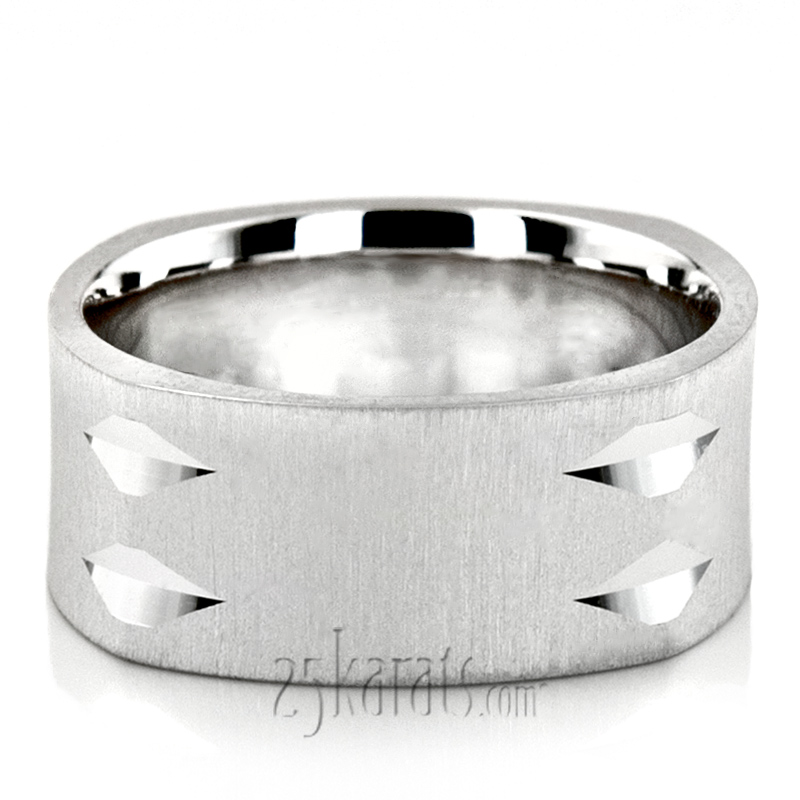 Square Designer Wedding Band - view 4