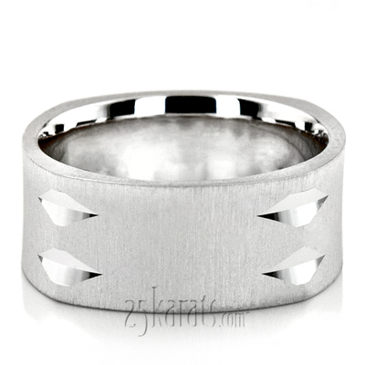 Square Designer Wedding Band - view 4 of 5