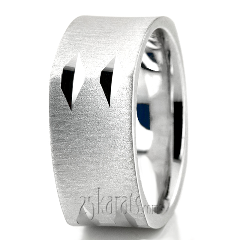 Square Designer Wedding Band - view 5