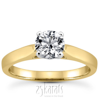 Classic Cathedral Solitaire Diamond Engagement Ring - view 2 of 26