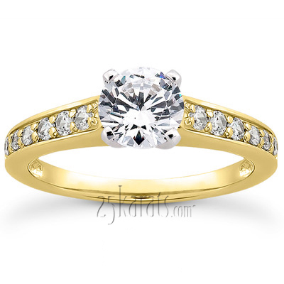 Diamond Accented Bridal Ring (0.23 t.c.w.) - view 2