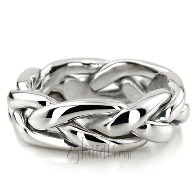 Traditional Braided Wedding Ring - view 5 of 6