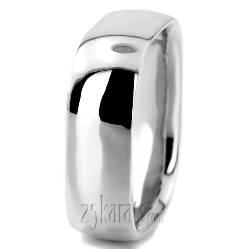 Modern Square Dome Wedding Ring - view 8