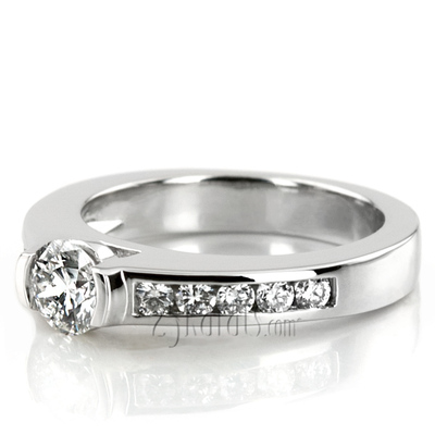 Round Cut Channel Set Diamond Engagement Ring (0.30 ct. tw.) - view 4 of 6